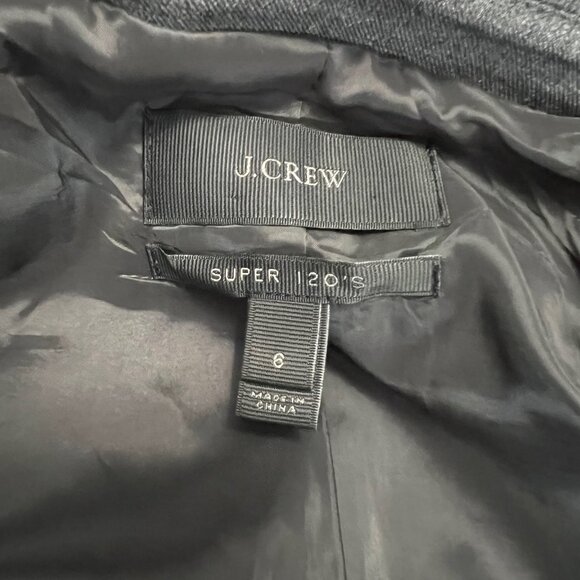 J. Crew Regent Blazer Wool Super 120's Gray Size 6 - Picture 5 of 7